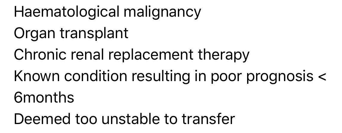 And here are the criteria for those patients the Nightingales won’t accept
