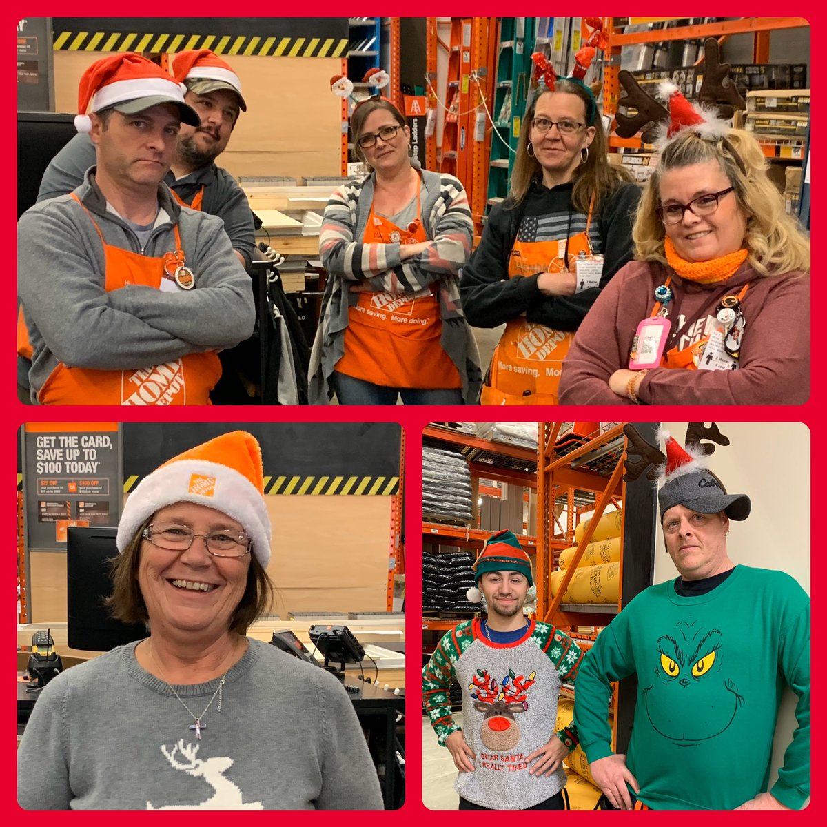 Home2734's tweet image. We are the Jolliest Bunch of Workers this Side of Gratiot!🌲😃😆🤣Happy Christmas in April! 🎅🏼 @RobertDennison1 @SallyGansior @XKerrigan @HDKevinH @kim_foster22713 @Zombie_Paigie @kim_hughes66 @PenczakHarry #MWSpringSpiritWeek