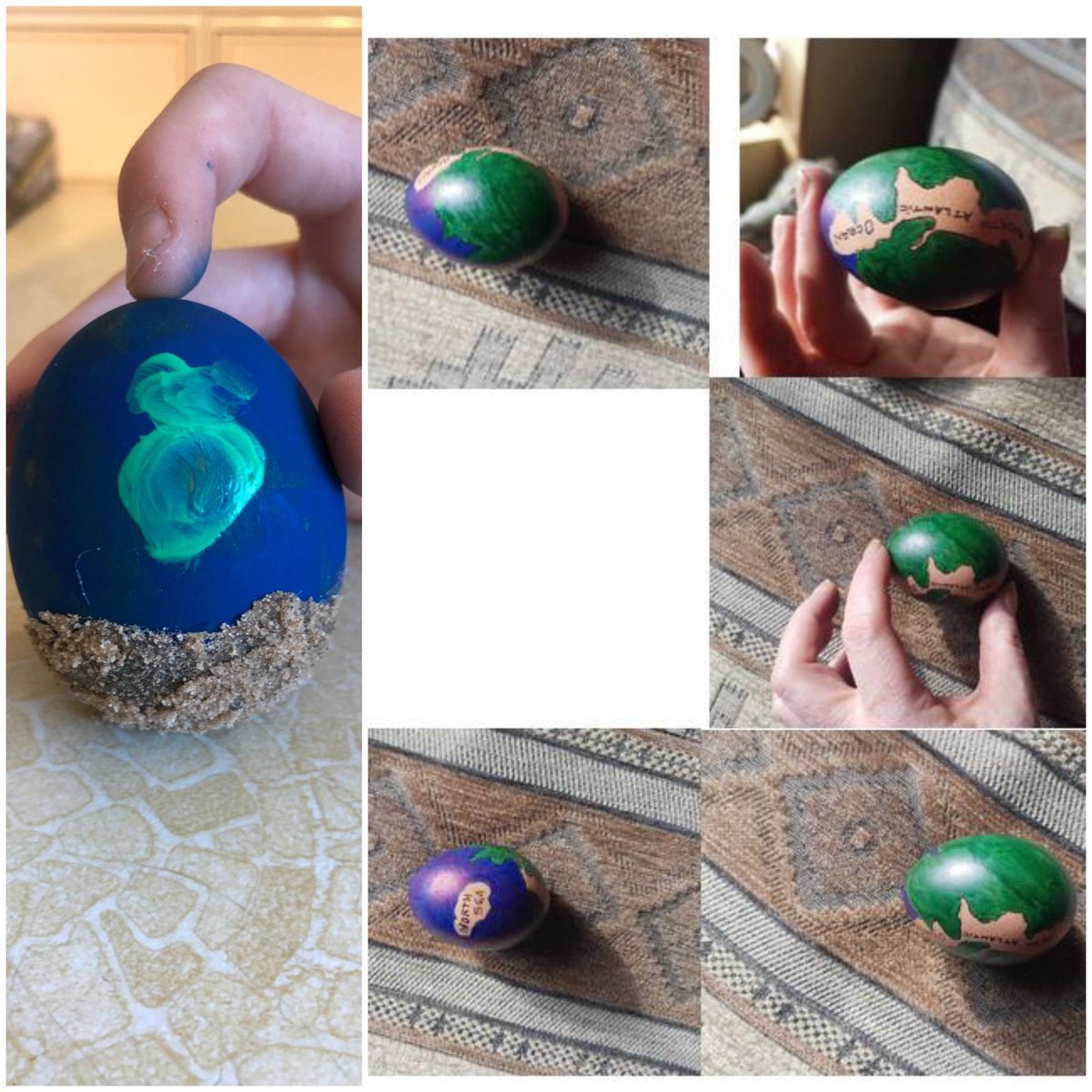Mrs West’s classes were given the task of decorating an Easter egg, with a geography twist!