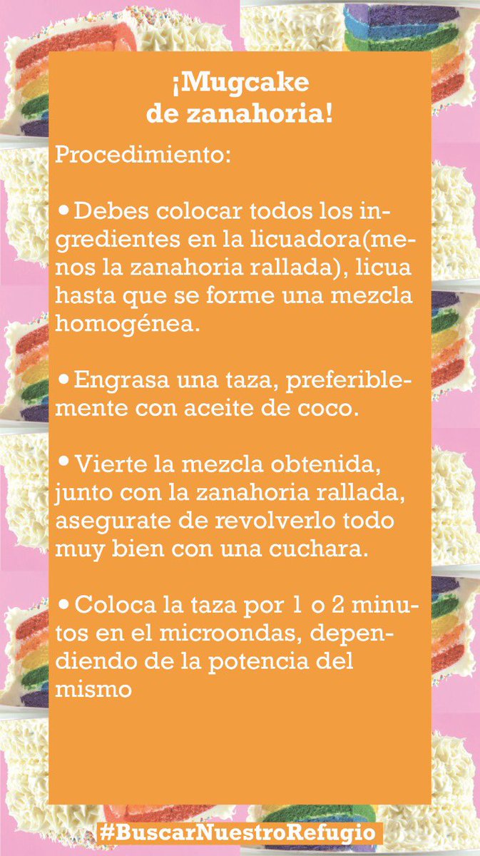lizzbethcris's tweet photo. #FelizJueves 
En esta cuarentena aprende a hacer un mugcake de zanahoria súper fácil! 

#LaPuceDejaSuHuella #BuscaTuRefugio #TodosSomosChefs https://t.co/WsZ1jTz0UW