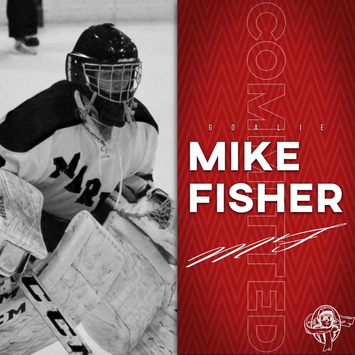 LewisMHky's tweet photo. Lewis University men's hockey welcomes Mike Fisher! #FlightOn https://t.co/gEXMhDUfbt