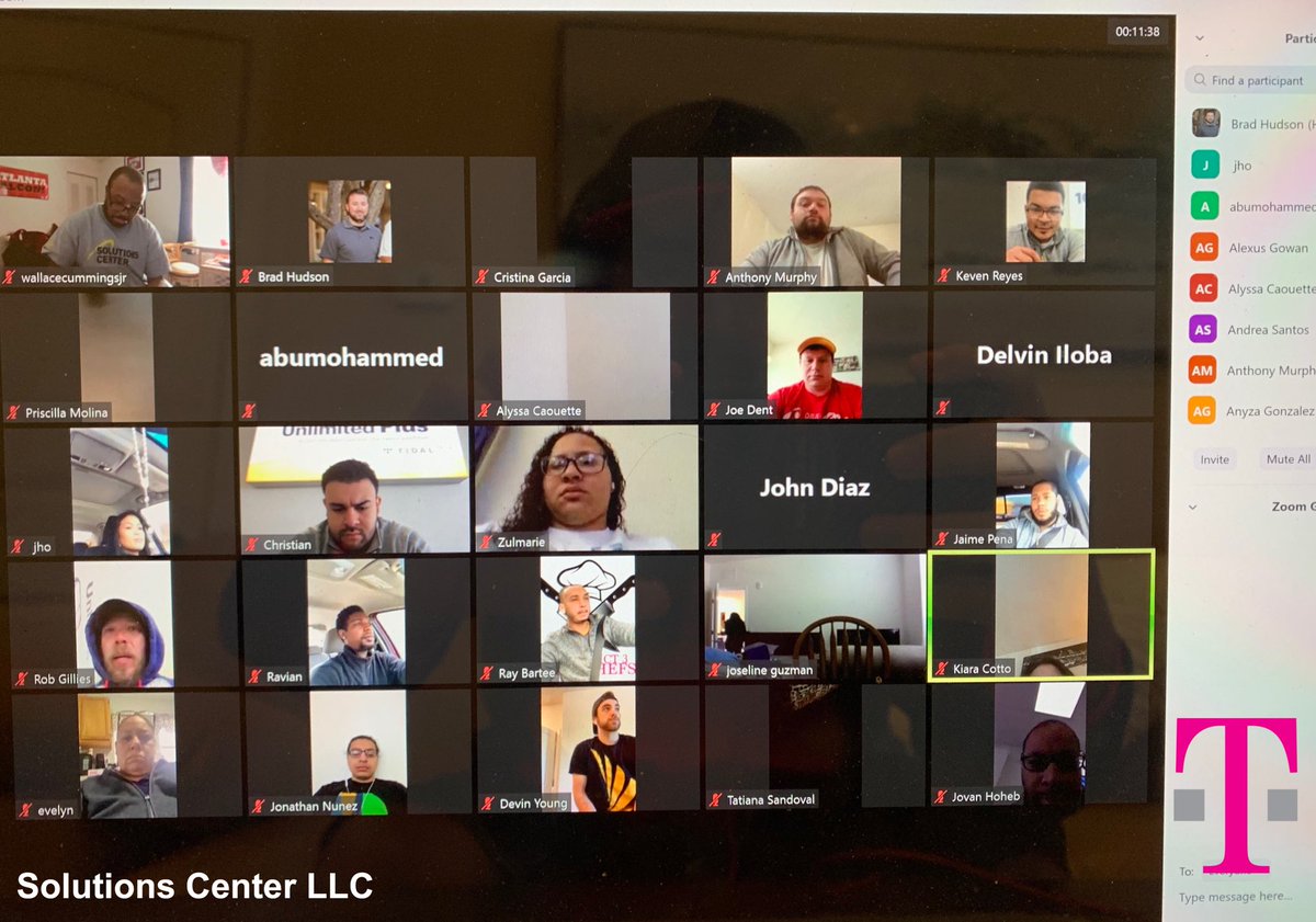 What a great virtual town hall meeting with 120+ SC leaders &amp; front line partners! It was awesome seeing all of your faces and talking to you today. This team ROCKS! #SolutionsCenterDOES #NewTMobile