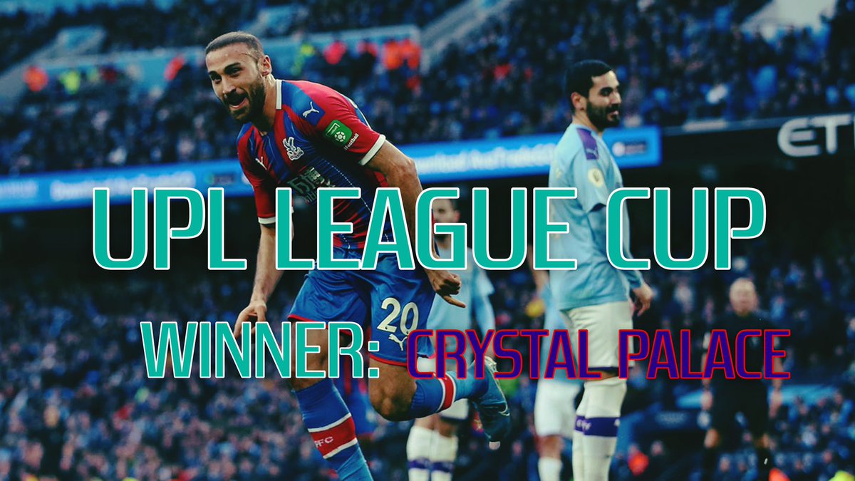 The_VGL_'s tweet photo. LEAGUE CUP WINNERS: @UPL_Palace
4 Wins
12 Goals
Opponents Defeated: Arsenal, Man Utd, Newcastle, Leicester (F)
5 Goals conceded
#UPLFIFAS2 https://t.co/OSs0zAkgcc