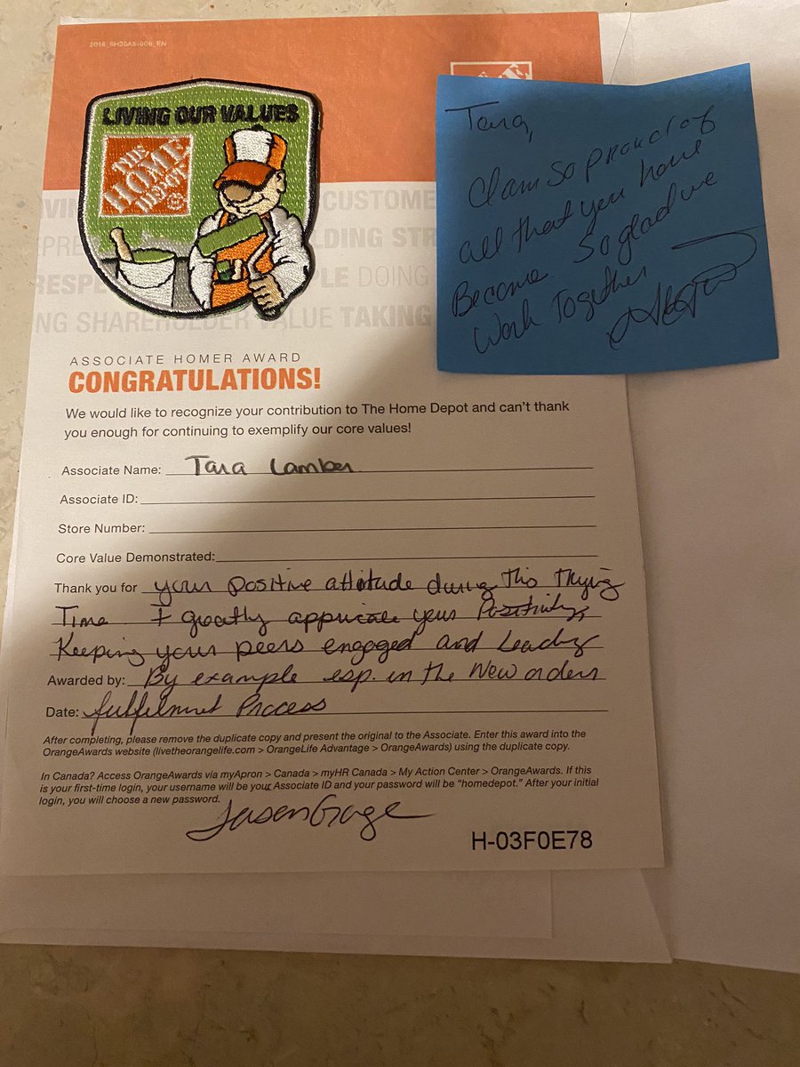 Received this is the mail today and my heart is so full.  I am truly blessed to work for a wonderful company