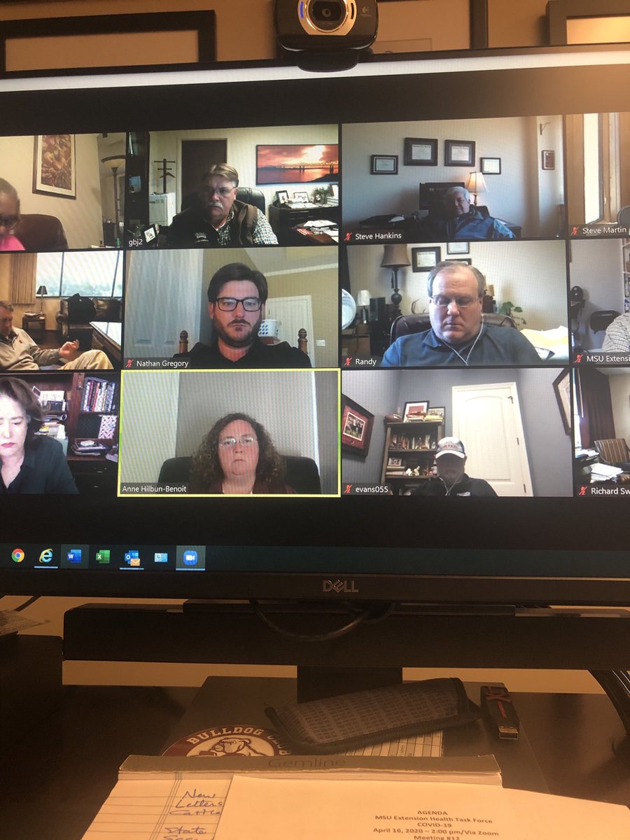 Today marked the 12th meeting of our MSU Extension COVID-19 Team Meeting by Zoom. I appreciate this group &amp; their great work on leading our response to crisis. #MSUext