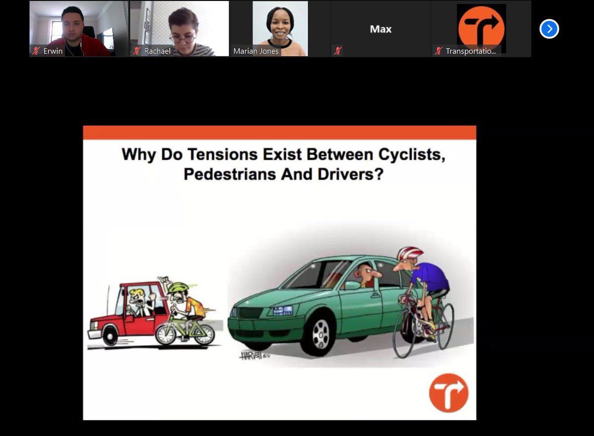 efm_pr's tweet photo. Kickstarting @TransAlt first's virtual Your City, Your Voice activist training led by @paidmarian @HamerAmril on Anti-Oppression. 

Interested in learning how to organize your neighbors for a better city? RSVP on https://t.co/qlSEet74WH #ycyv https://t.co/TYE7ILd11Z