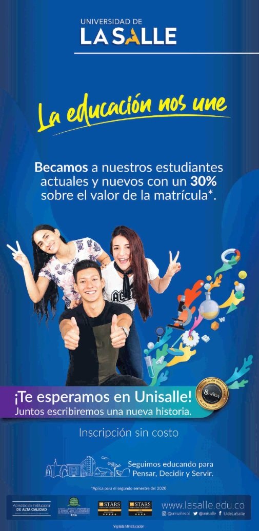 WalterSanta98's tweet photo. Excelente oportunidad . La @unisalle ofrecerá 30% en la matrícula del 2do ciclo de 2020 para #estudiantes antiguos y nuevos, tanto de #pregrado como de #posgrado. Más informacion en https://t.co/sUXKzubb1j   #lasallesomostodos   https://t.co/ggYkJsGqJH
@nelsoncastanoc https://t.co/advvgIX5Gk