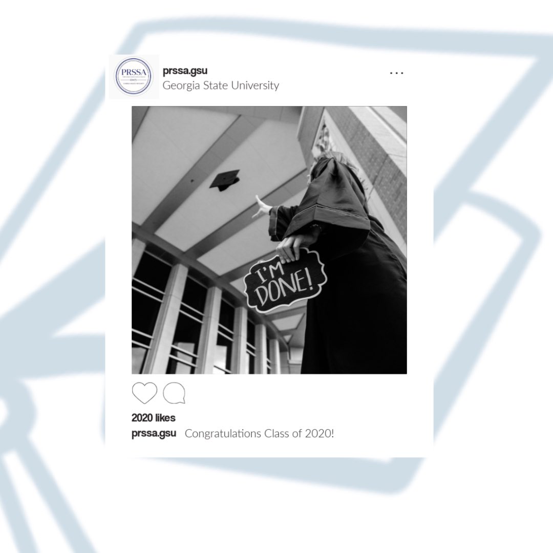 gsu_prssa's tweet photo. The Department of Communication wants to honor our graduating students! 🎊 Please send a picture of yourself (in cap and gown) to Faith (tlefebvre@gsu.edu) with your name, degree and specialization in the email for the department to honor your graduation and use on their website. https://t.co/GpcDmyaIjB