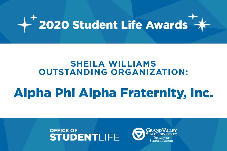 Presented to an organization that has made a significant contribution to campus life, has bridged gaps between organizations and individuals, and has demonstrated a commitment to service.