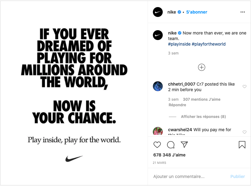 maevafrnt's tweet photo. The brands communicate positive messages about the current pandemic. The table show 3 AD's @lets_NEUROmkt #NMKTRCH #MKTINGNEURO https://t.co/2DwXIdWqiJ