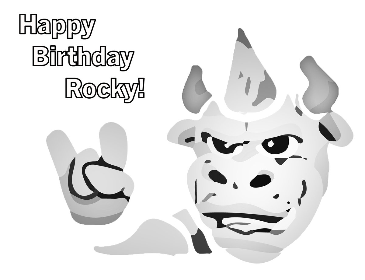 Today is Rocky D. Bull's birthday! Here's a coloring page for you to celebrate Rocky and entertain yourself and the kids while you're at home. Download this photo, print it out, and reply here with your completed artwork!