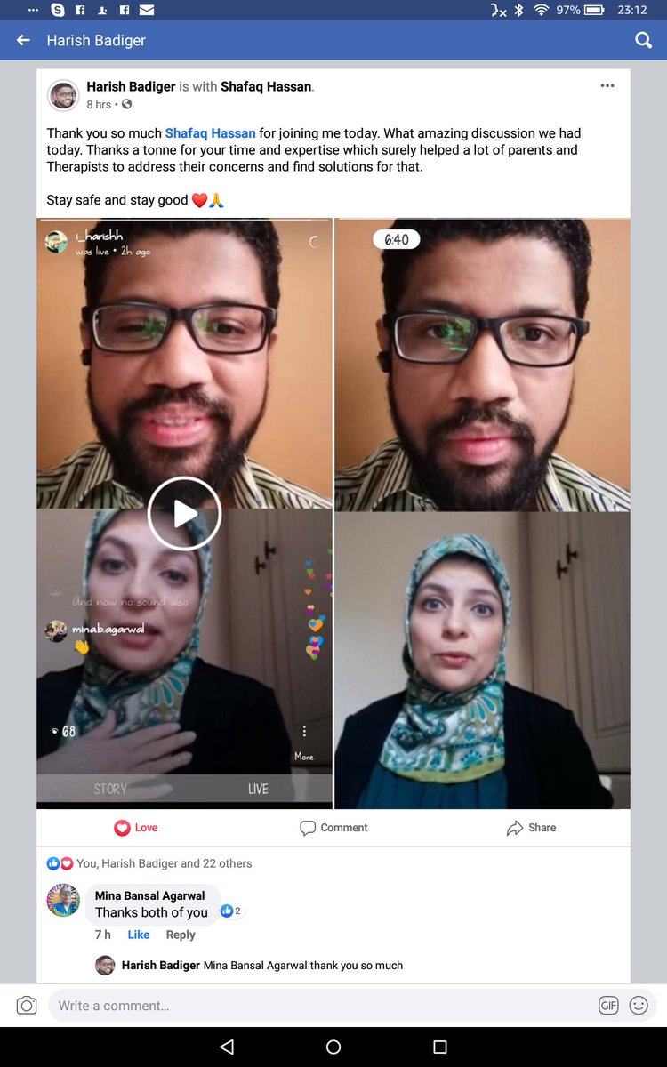 Shafaq_Dvrk's tweet image. #mySLTDay Was a pleasure doing such an amazing IG  Q&amp;amp;A livestream with Dr Badiger, colleague in India! Sharing ideas and solutions makes the world a better place #speechtherapy #lockdown #StrongerTogether @RCSLT @rcslt_bulletin @drharishh