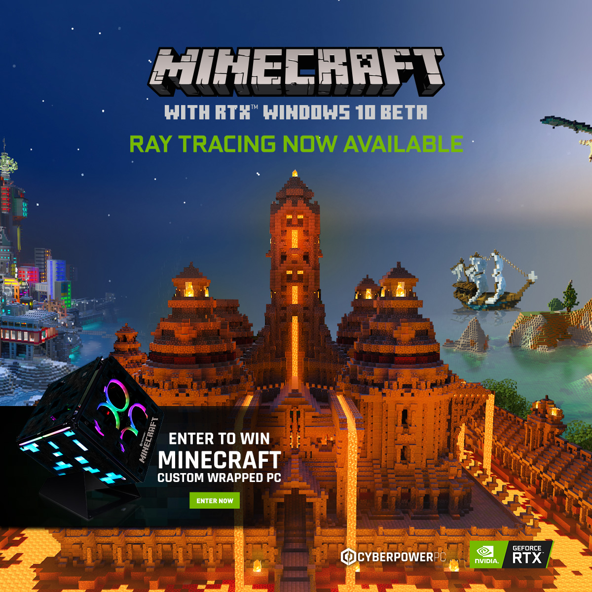 Minecraft com Ray Tracing já está disponível para PC; confira