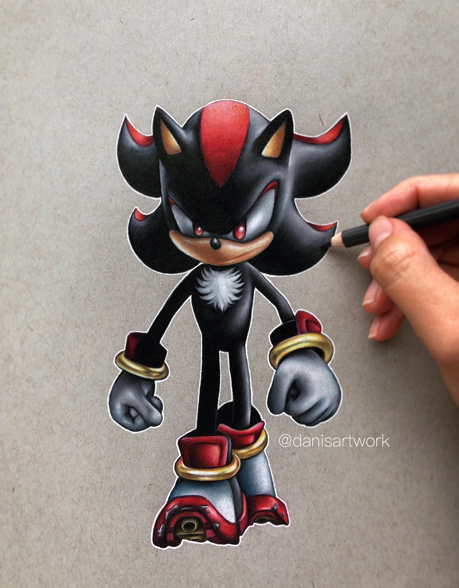 How To Draw Shadow, Sonic The Hedgehog