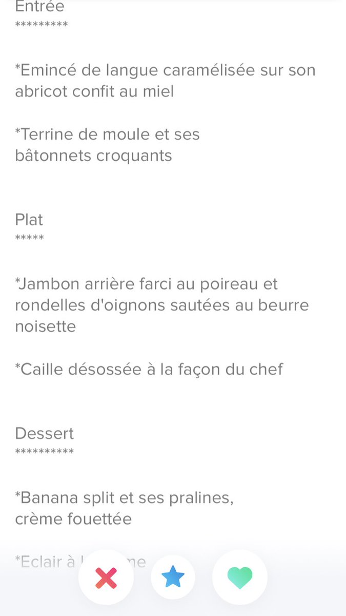 Moi: J’ai faim en ce moment.Tinder: Hold my beer!