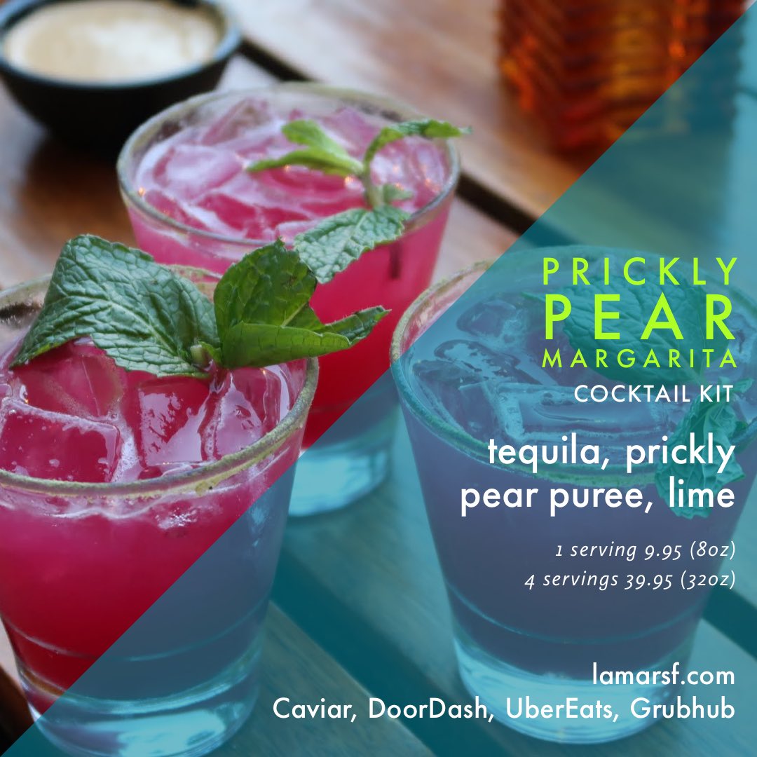 It’s day 8473628 of quarantine. Tired of cooking at home and making one ingredient cocktails? In addition to DoorDash and Caviar, we are now available on GrubHub and UberEats! Link in bio to place your order. 🚘 #lamarsf #takeoutthursday