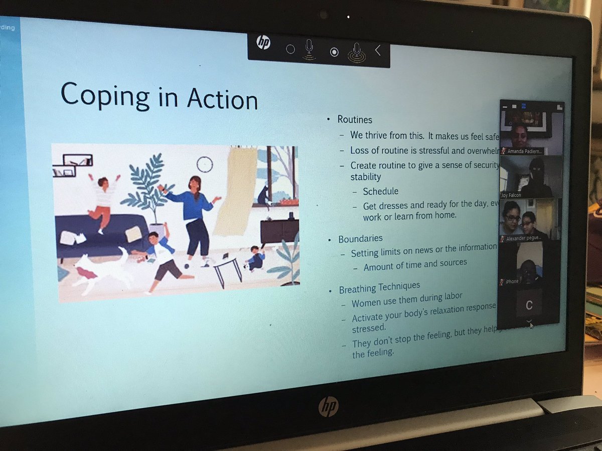 DMCSDOLPHINS's tweet photo. Continuing our monthly Parent Nights virtually-last night we had a full zoom room with new and current Dolphin families where our Scholars Services Coordinator, Ms. FalcΓ³n shared ways to cope with COVID19. #bettertogether #wearedmcs #familyengagement π¬ππ¨βπ©βπ§βπ¦ https://t.co/kI1Z4htRaz