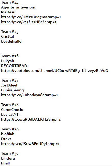 fefaprivate's tweet photo. Aqui estan los siguientes teams del 18 al 34.

Ahora si nos vamos con los equipos que solamente pueden grabar.

Solamente la chica del team debe de mandarme el MD
Nick de mc de los dos
@ de tw del compañero https://t.co/rJ49IGLsbV