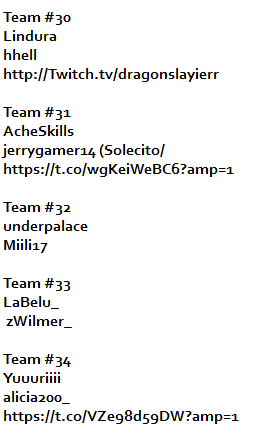 fefaprivate's tweet photo. Aqui estan los siguientes teams del 18 al 34.

Ahora si nos vamos con los equipos que solamente pueden grabar.

Solamente la chica del team debe de mandarme el MD
Nick de mc de los dos
@ de tw del compañero https://t.co/rJ49IGLsbV
