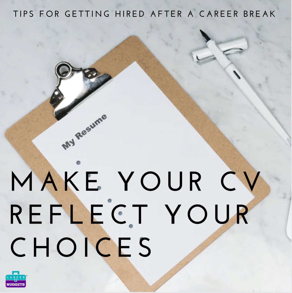 Your CV needs to be clear and relevant for whatever job you’re applying for. It shouldn’t leave any unanswered questions. We have a free winning CV template on our site. Download it and put yourself one step closer to getting back out there! . careernuggets.tv