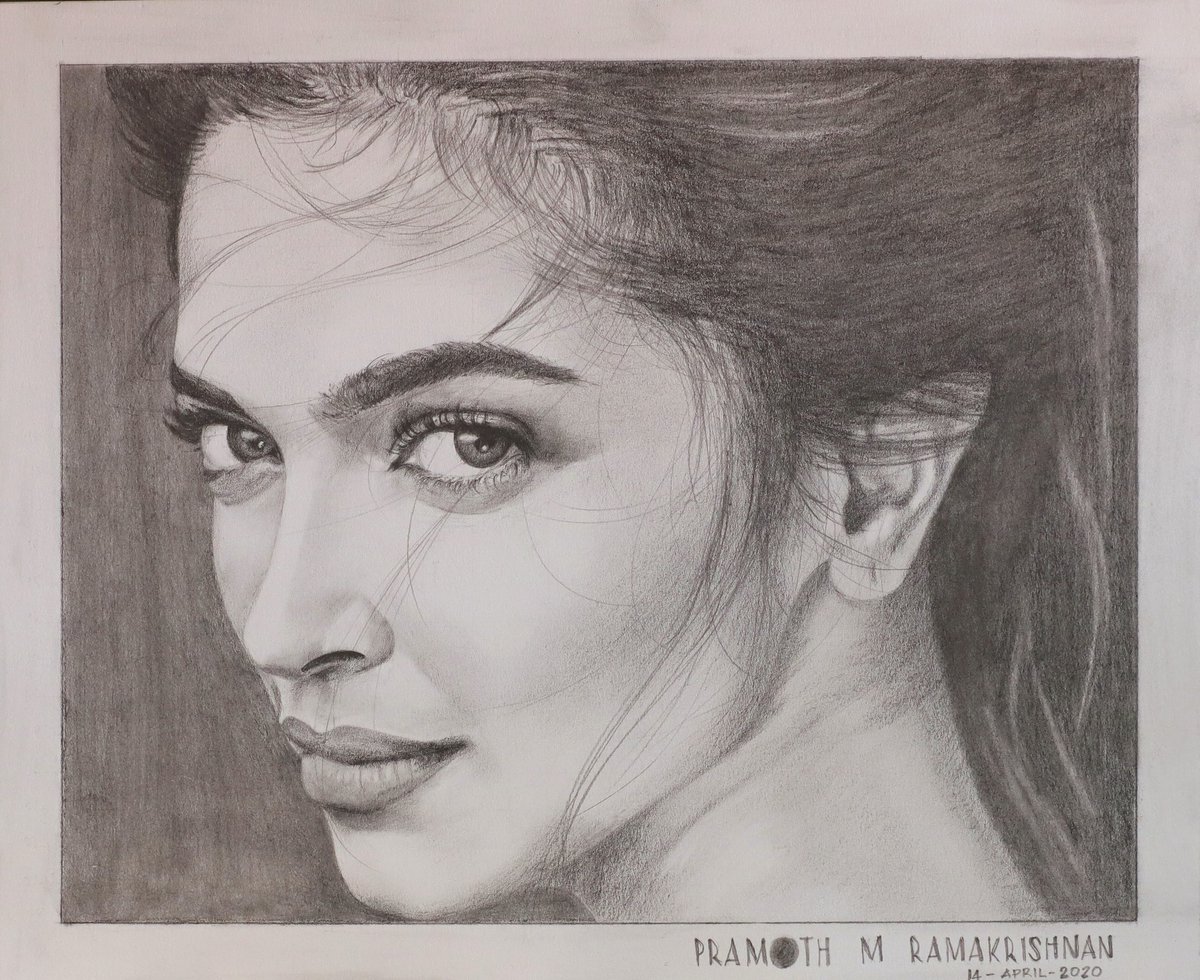 Stay-at-home helps finding time for long lost hobbies. Back to pencil art. #DeepikaPadukone #graphitepencil