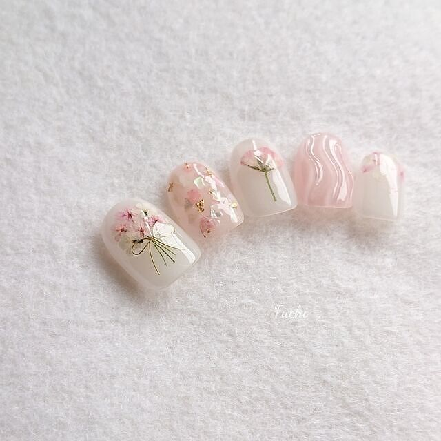 押し花ネイル