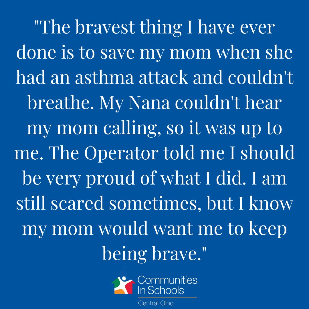 CISofOhio's tweet photo. "This is from a second grader's electronic journal entry writing about bravery. Often times, we have no idea the struggles our students face. Many of our students have experienced the unthinkable." - Dantelle, Site Coordinator #AllinForKids #CISCares #KidsofCIS #InThisTogether https://t.co/SJeN3C7oi4