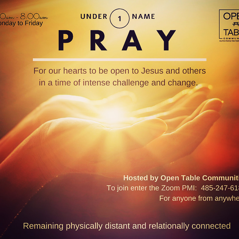 CommunitiesOpen's tweet photo. Every morning this week - Tuesday - Friday 7:30am-8:00am.
Topic: Under 1 Name - PRAY
Join Zoom Meeting
https://t.co/8VogTi6B9R https://t.co/96iiy4WCdd