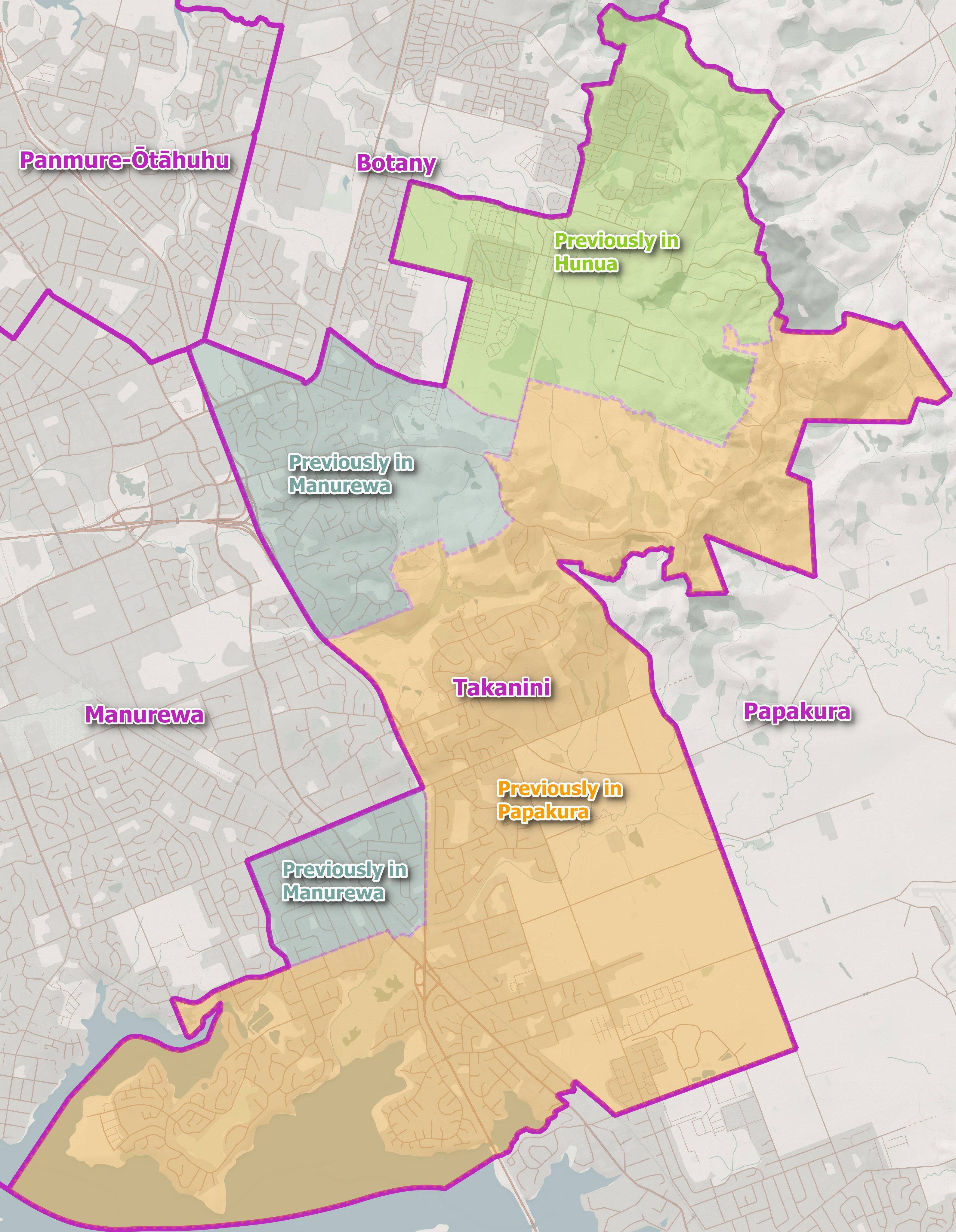 New Lynn Electorate Map Anna Whyte On Twitter: "New Zealand's Electorates Are Now Set For The Next  Two Elections, With Almost Half Altering Boundaries Or Changing Names.  There Is Also A New Electorate - Takanini, In