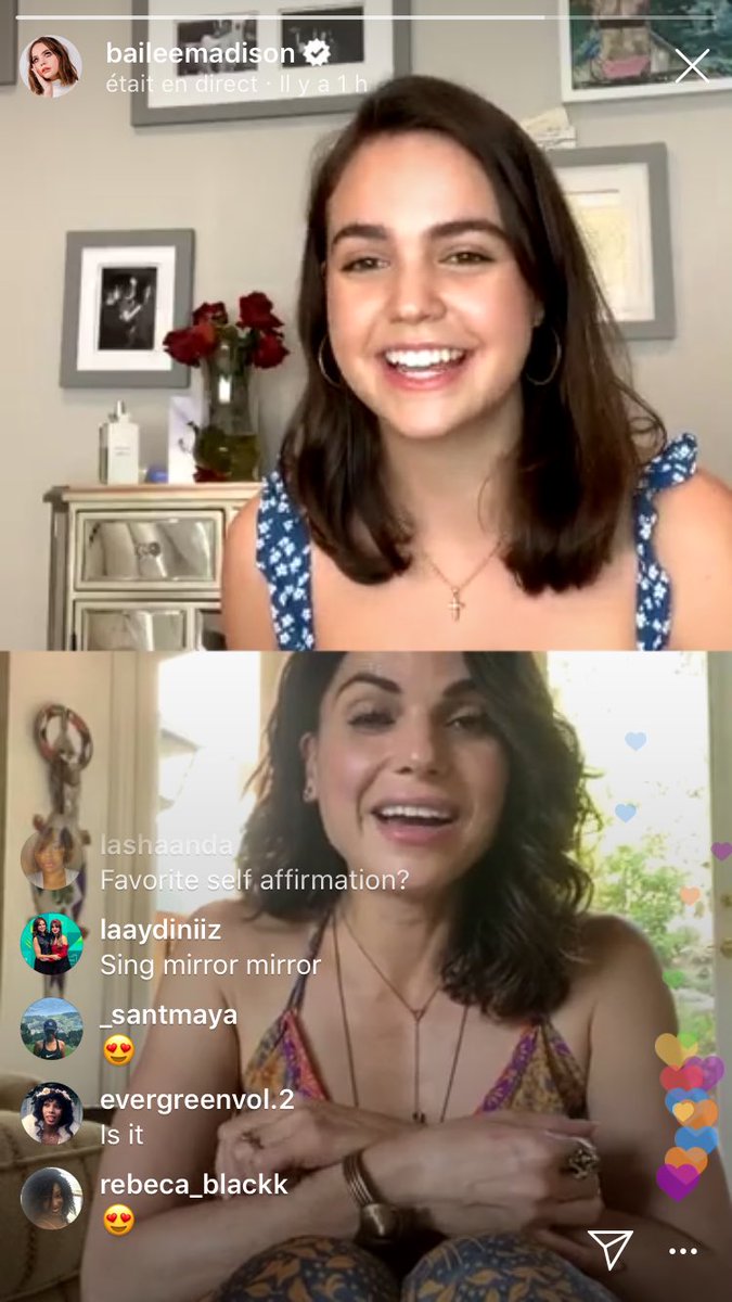 Leila_EvilRegal's tweet photo. I love them 💖 Best live ever ! #SelfIsolateWithB @LanaParrilla @BaileeMadison https://t.co/NwxaPSXULf