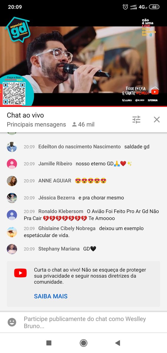 weslleybrunocg's tweet photo. Não é uma live mas poderia ser. #LiveDoGD 😢 https://t.co/u6JOFJa2FL
