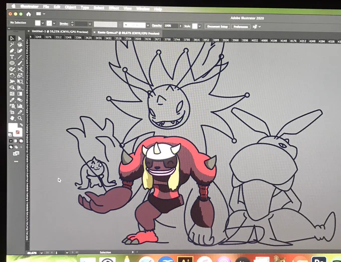Working on a commission with these cuties! Love when I get the chance to draw a team of Digimon! 