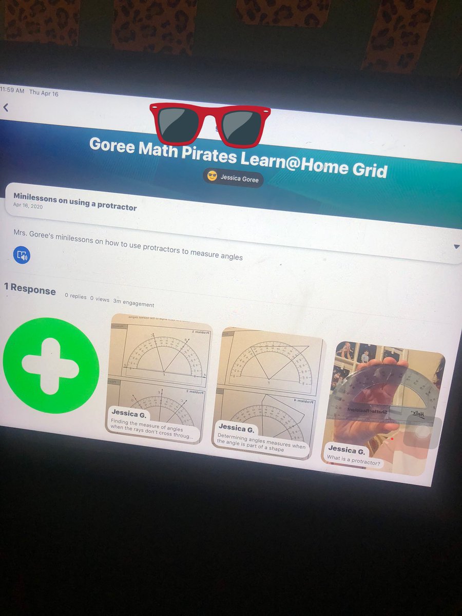 Using @Flipgrid for home learning has been a game changer . I love using the sticker feature to add a worksheet that I can video myself working through. Ss can see me &amp; watch/listen to me explain what I’m teaching! #WEpirates #MeasuringAngles