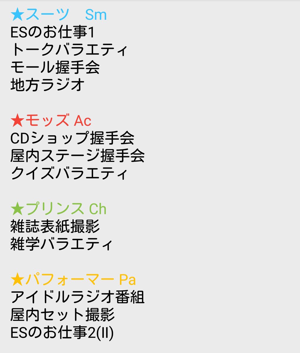 K A けーさん En Twitter あんスタmusic 型紙ドロップ 4 17 更新 たぶんこれで全部 まだ記載してない仕事やもし間違ってるようでしたら何方か教えてほしいです