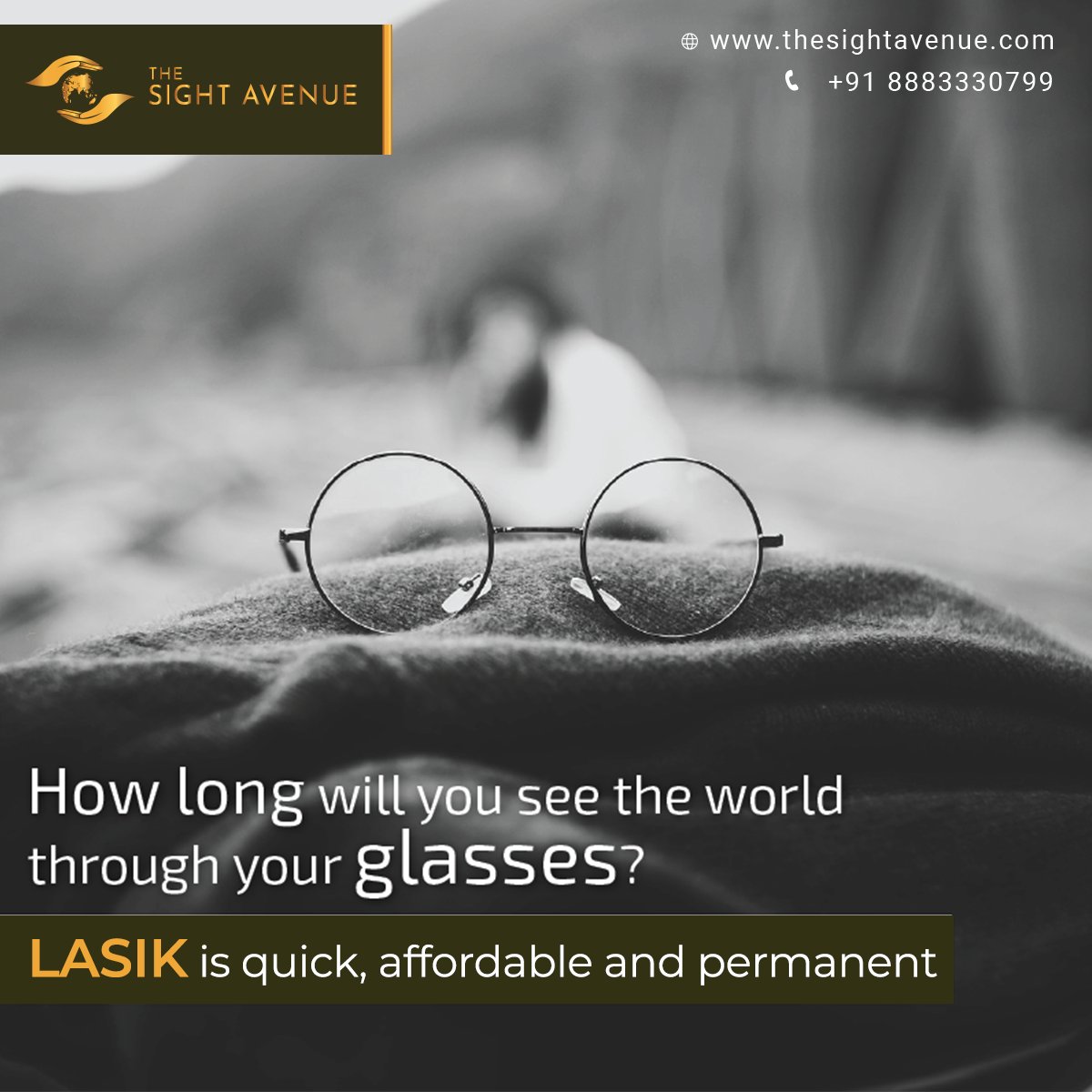 Visit us at- thesightavenue.com
Phone no- +91- 8883330799
.
.
#Lasik #LasikTreatment #EyeGlasses #AffordableEyeTreatment #RemoveSpectacles #LasikScreeningtest #TheSightAvenue #eyehospitalindelhi