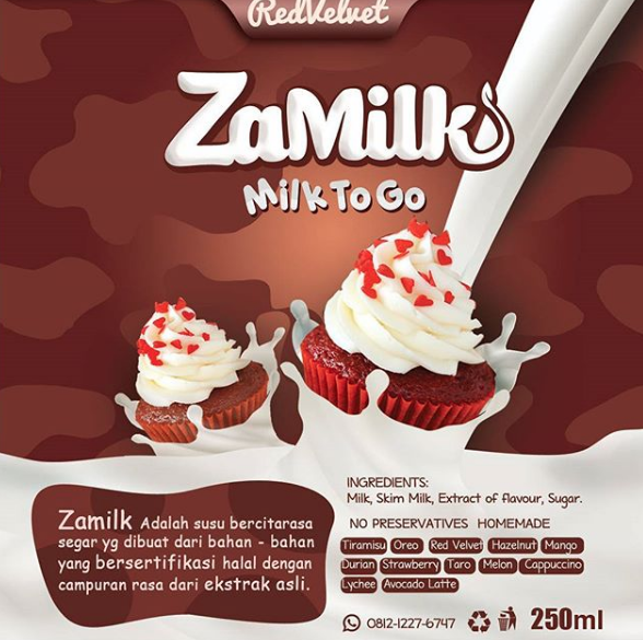 Zamilk label botol Susu #labeldesign #jasadesainlabel #jasadesainspanduk #lebel #sticker #jasadesainlogo #jasadesainmurah