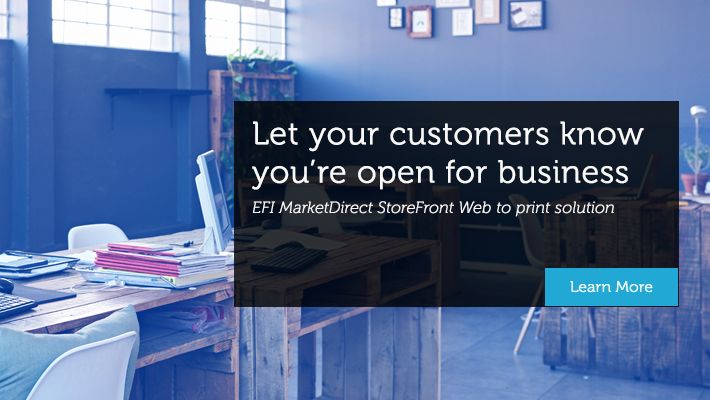 EFIPrint's tweet photo. Today the vast majority of people are working, learning and conducting business online – and print is no different. #EFIMarketDirect StoreFront allows you to manage products, pricing, users and orders, all with simple easy to use tools. Learn more here: https://t.co/myBX5kBvwI https://t.co/38ip5KdntX