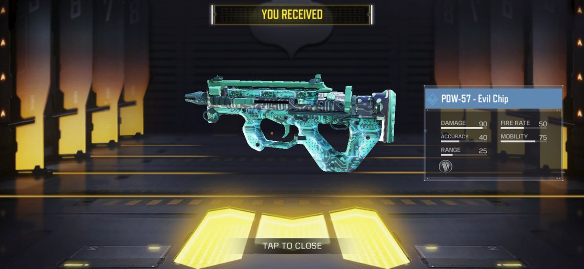 Call Of Duty Mobile On Twitter Don T Forget To Get New Free Pdw 57 Evil Chip Sick Looking Skin By Daily Login