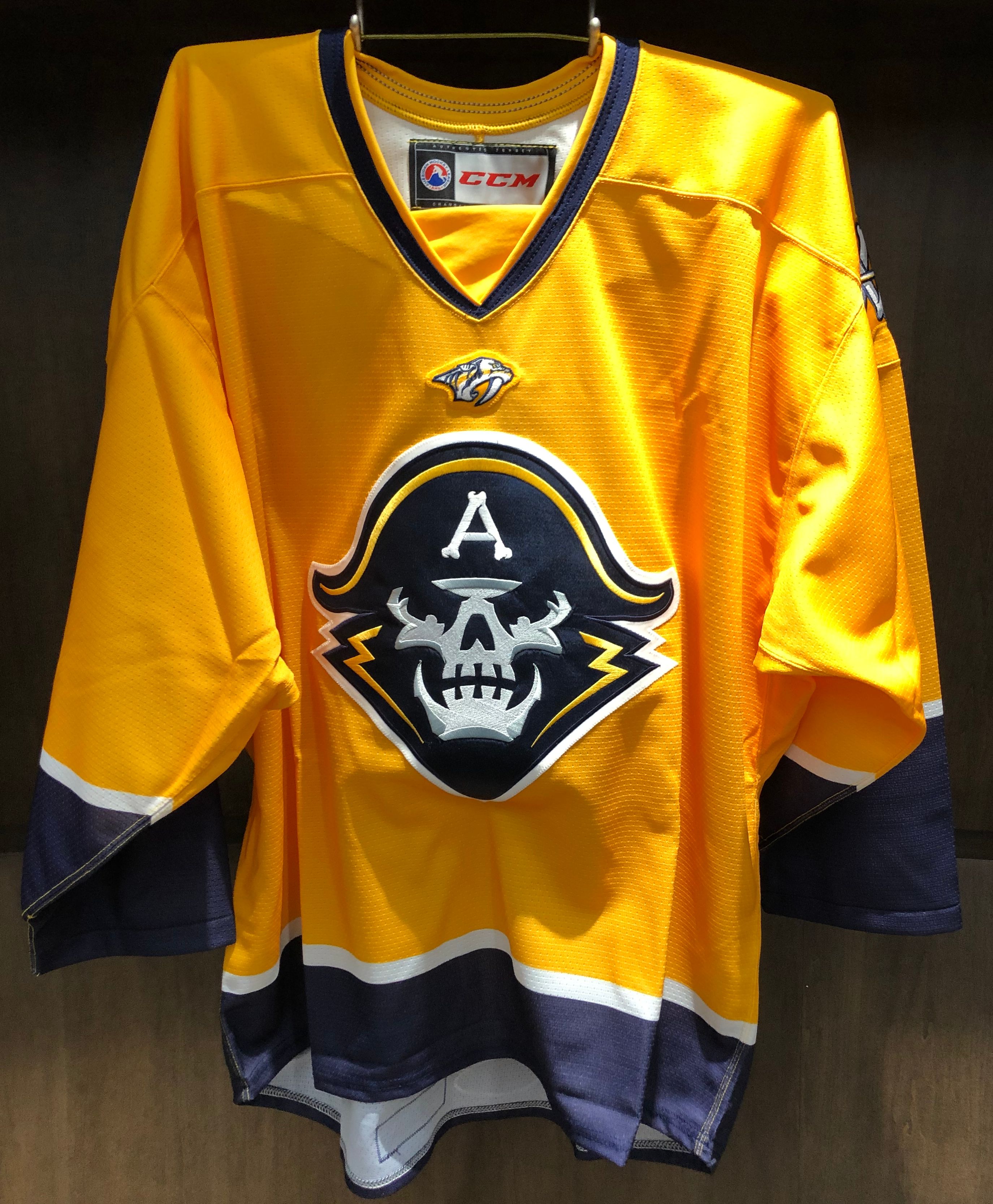 game worn milwaukee admirals jersey