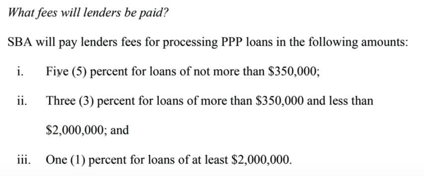 allenwalton's tweet photo. Banks had a large incentive to work with large clients on their PPP loans.

For a client that only needed a $100,000 loan, the bank would get a $5,000 cut.

But clients that were getting a $1.9m loan, for example, the bank would receive $57,000.

This is why you weren't funded. https://t.co/cfpmLulhEK