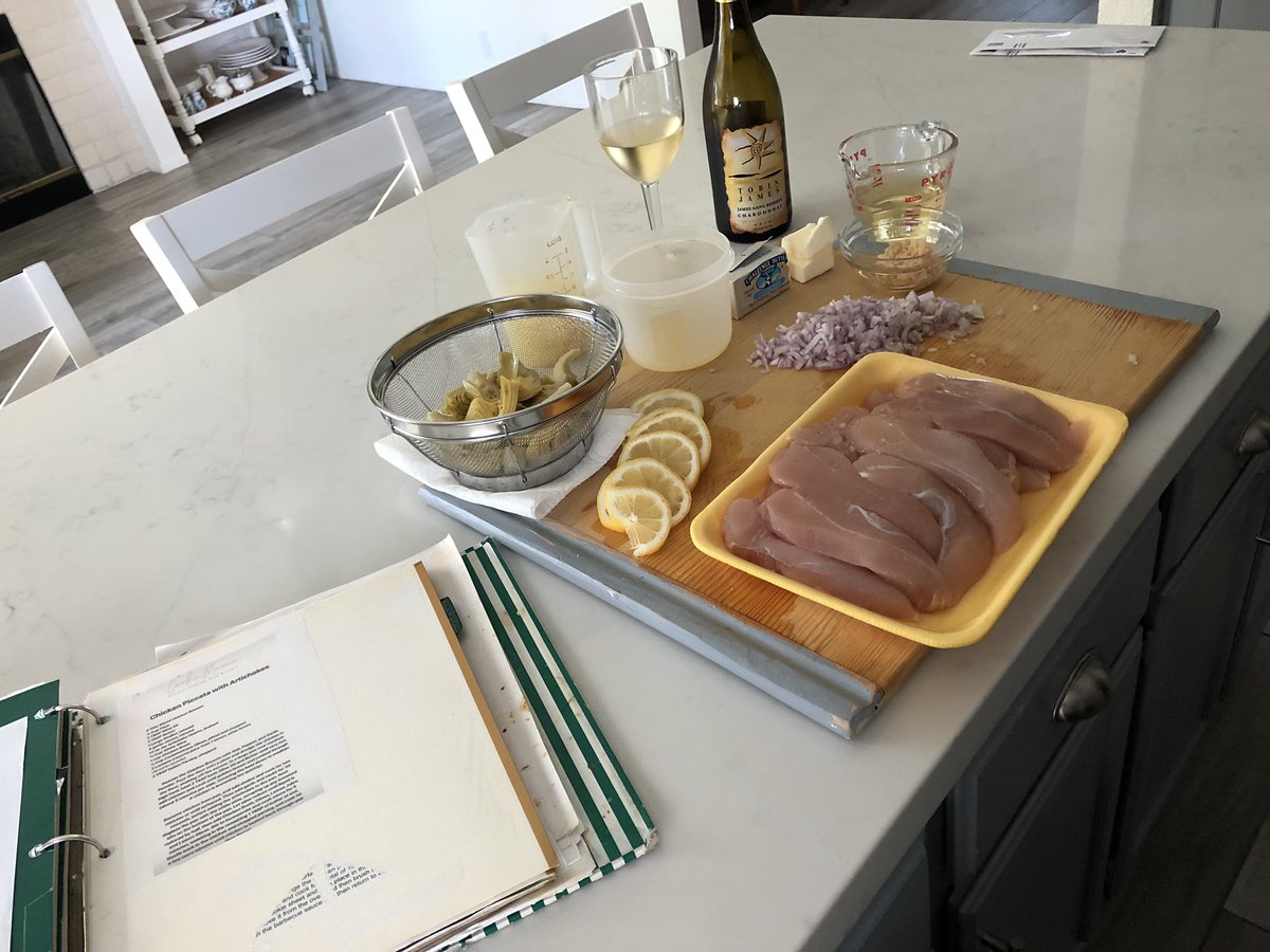 <a href="/tjcellars/">Tobin James</a> when your lemon chicken calls for white wine and you use this delicious Chardonnay... and have a glass while cooking!