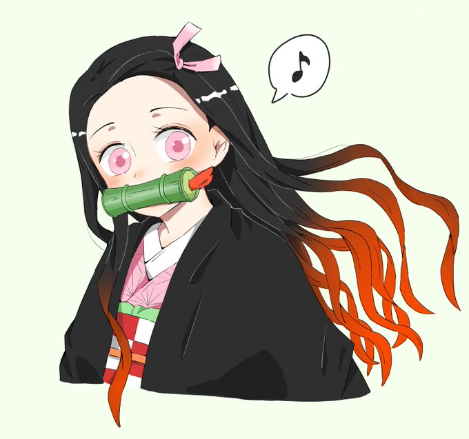めぃぷる🍬🍭さんがTwitterに投稿した竈門禰豆子(鬼滅の刃)のイラスト。
