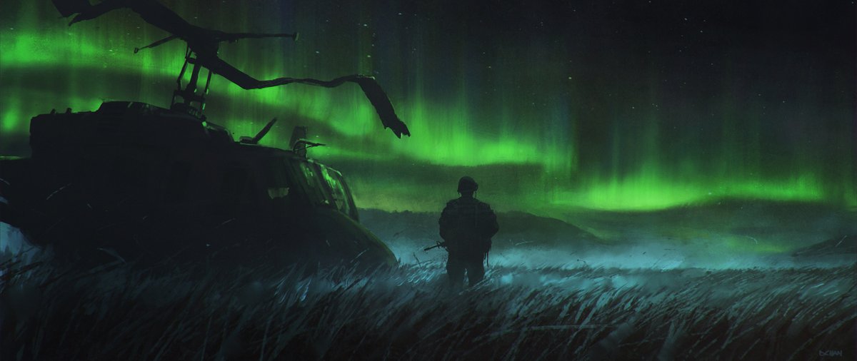 Concept Art: Night Sky Aurora  #MonsterverseWatchalong
