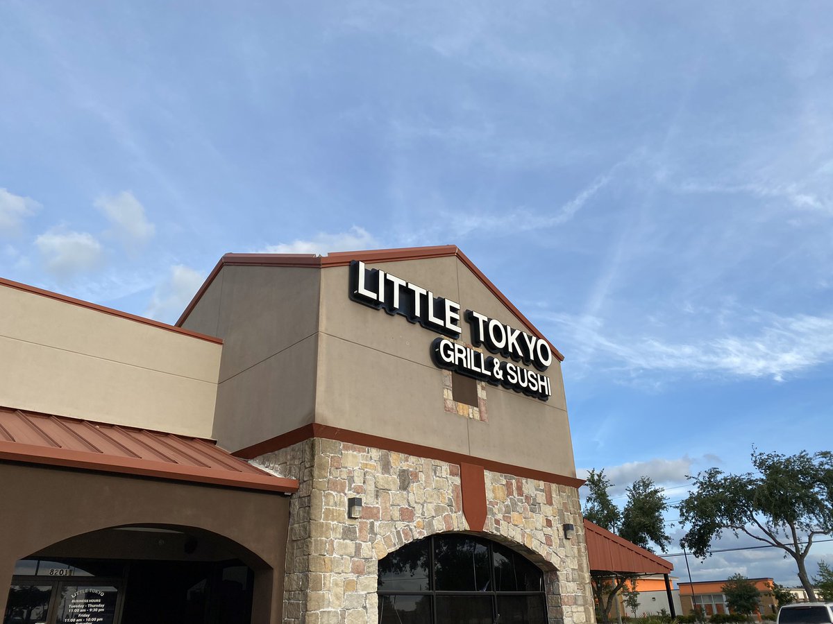 SeanTPendergast's tweet photo. #SPTakeoutChallenge Day THIRTY! @AmyPendergast29 and I hit one of our favorite sushi spots, Little Tokyo in Pearland. Lots of rolls and sashimi... it’s very, very good for you! If you can, support our restaurants! #DedicatedToHouston https://t.co/XUL6qVLFT4