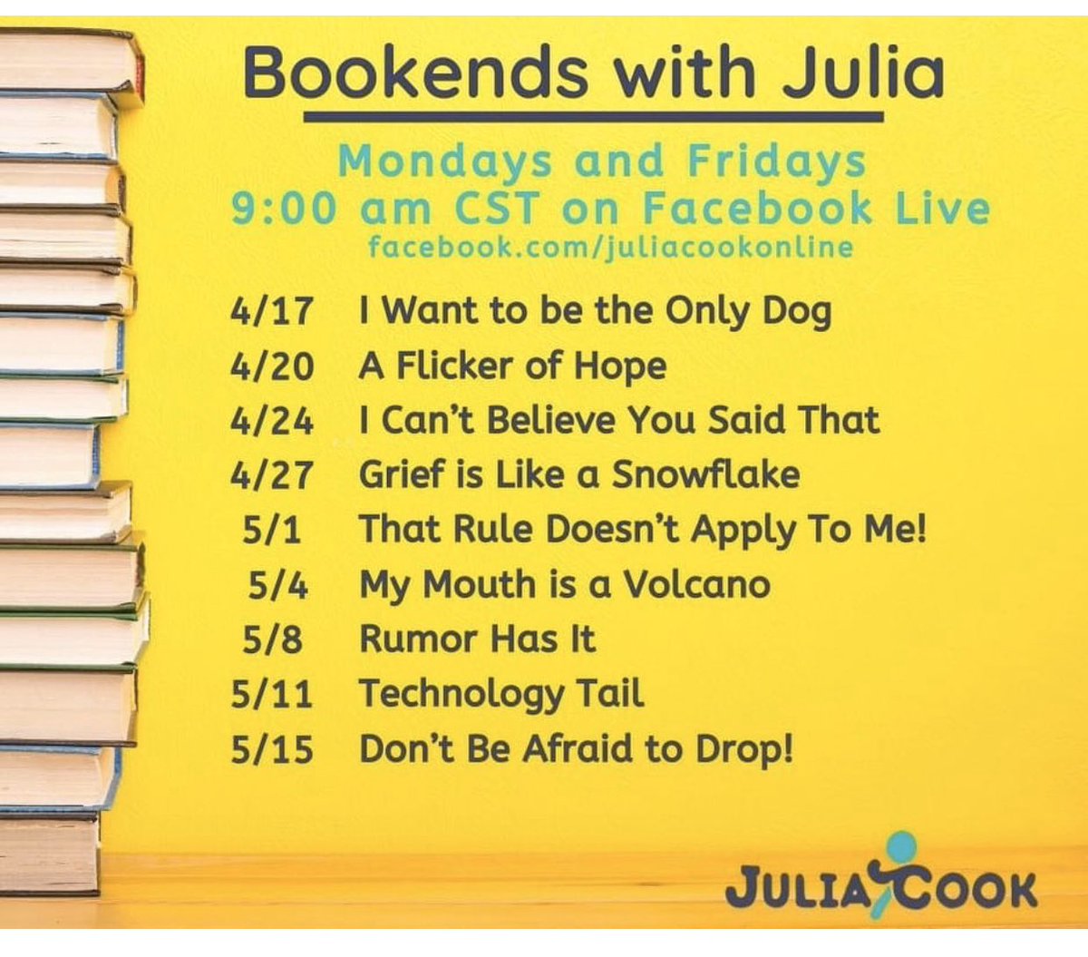 Norris Intermediate (@nis160) on Twitter photo Check it out!! A whole new line up with <a href="/juliacookonline/">Julia Cook</a> starting tomorrow morning at 9:00 am!! #stayhomestaysafe #benorris Check it out!! A whole new line up with <a href="/juliacookonline/">Julia Cook</a> starting tomorrow morning at 9:00 am!! #stayhomestaysafe #benorris