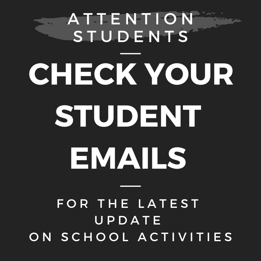 Please check your emails!