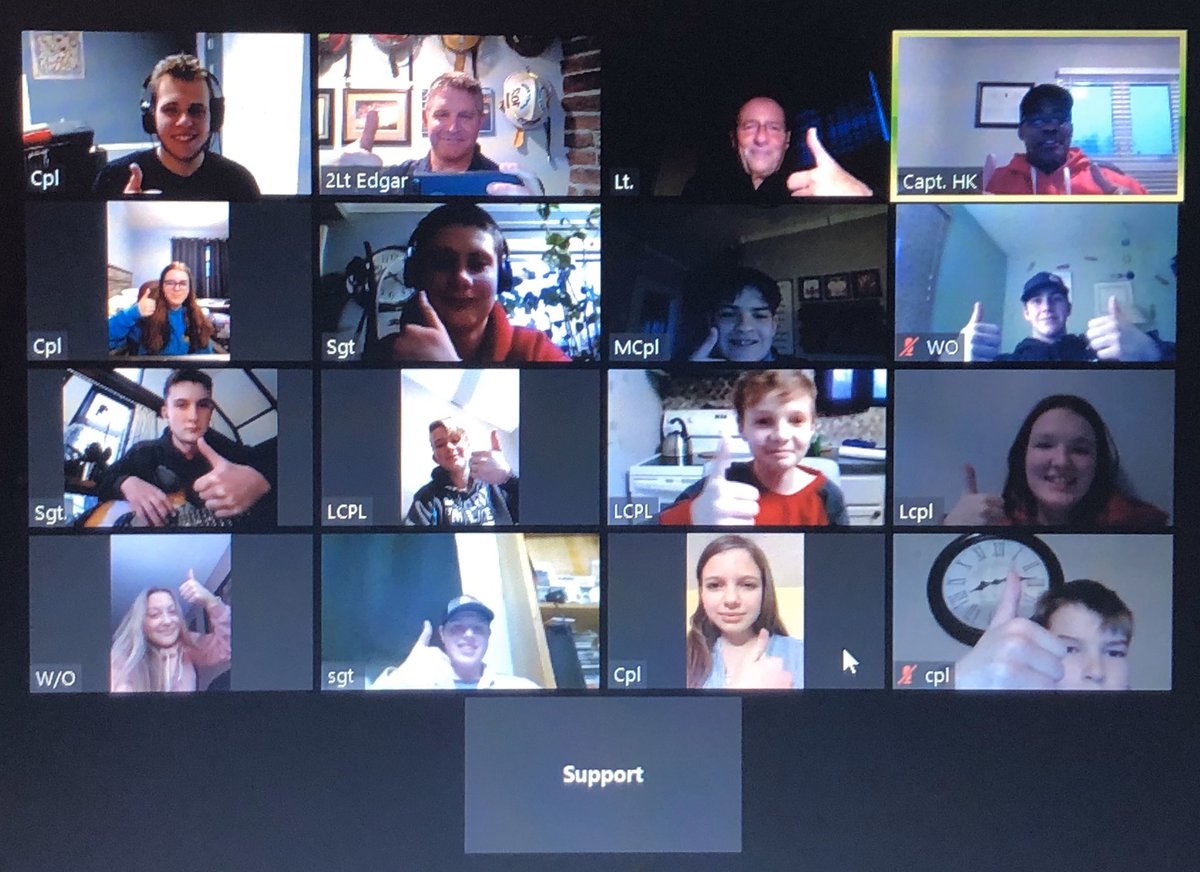 So gr8 to connect with a large number of our #Army #Cadets tonight while we have stood down from regular training nights during the #COVID19 pandemic. Can’t wait to get back to <a href="/PortPerryHS/">PortPerryHS</a>. Thx all for joining. SeeUAllSoon <a href="/ArmyCadetLeague/">Army Cadet League</a>