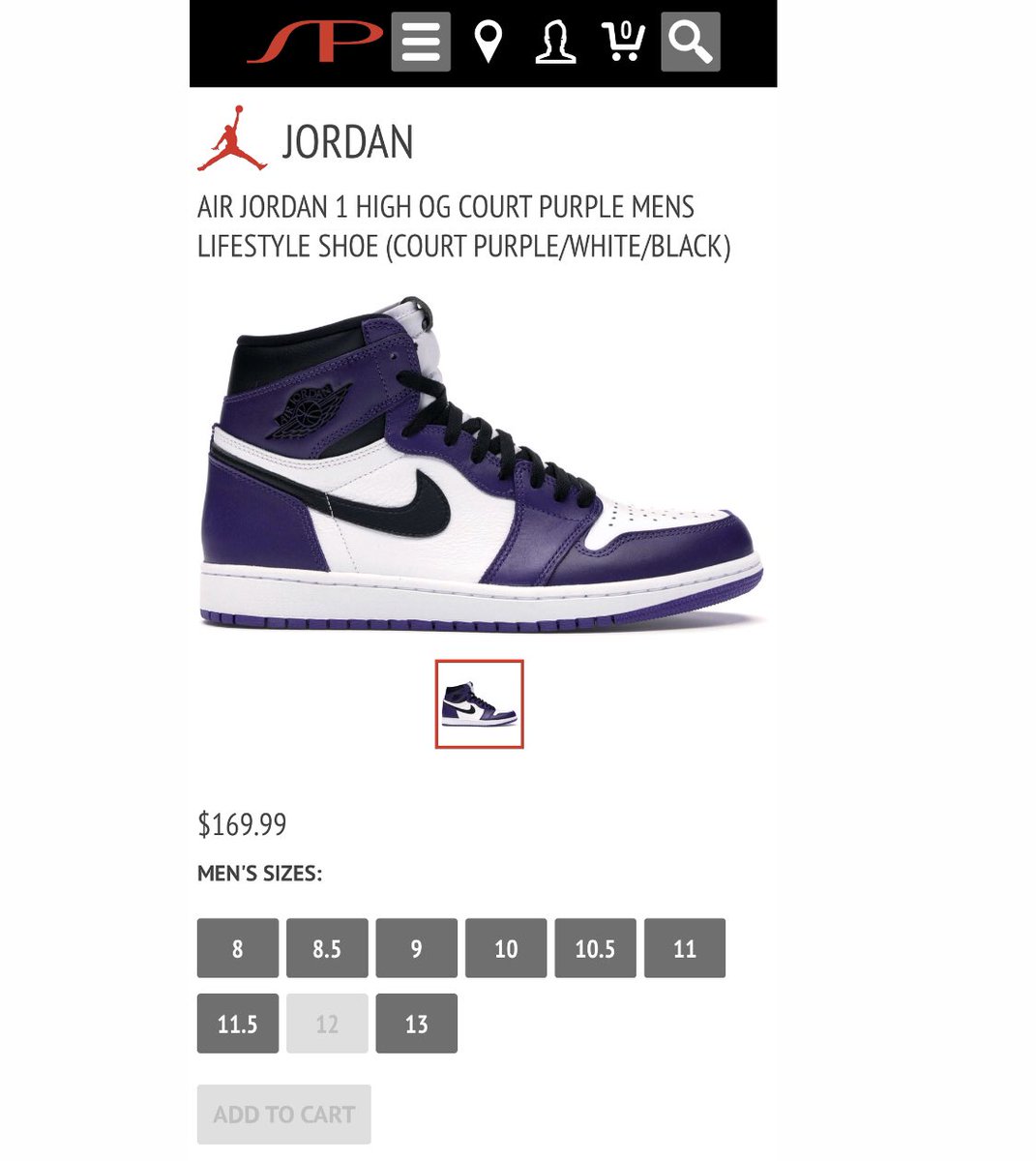 jordan 1 purple restock