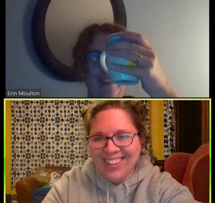TeenTitleTalk's tweet photo. We are Zoomily recording another episode of the pod! It will be available very soon. Maybe presently? #teentitletalk #yalit #teenbooks #thursdaylibrarian #librarylife #LibrariesFromHome https://t.co/vn40Gzfk8Z