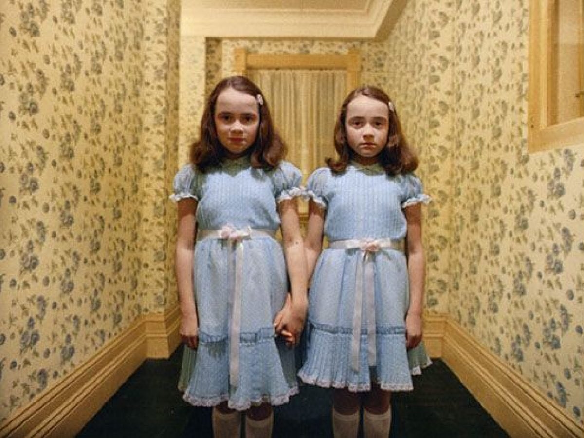 ❤️ CeCe &amp; Pearl are the sweetest, snuggliest cats on this planet—so don’t take this wrong! I just got a chuckle and thought I’d share. 

At dinner we looked over and saw them watching us. Our teen boy said “omg it’s like that movie The Shining”. He’s right 😂 

#CatsOfTwitter